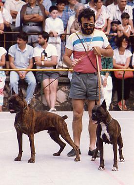 Alessandro TANONI con Louisette della Val di Senio (a DX) e Quark del Colle dell'Infinito